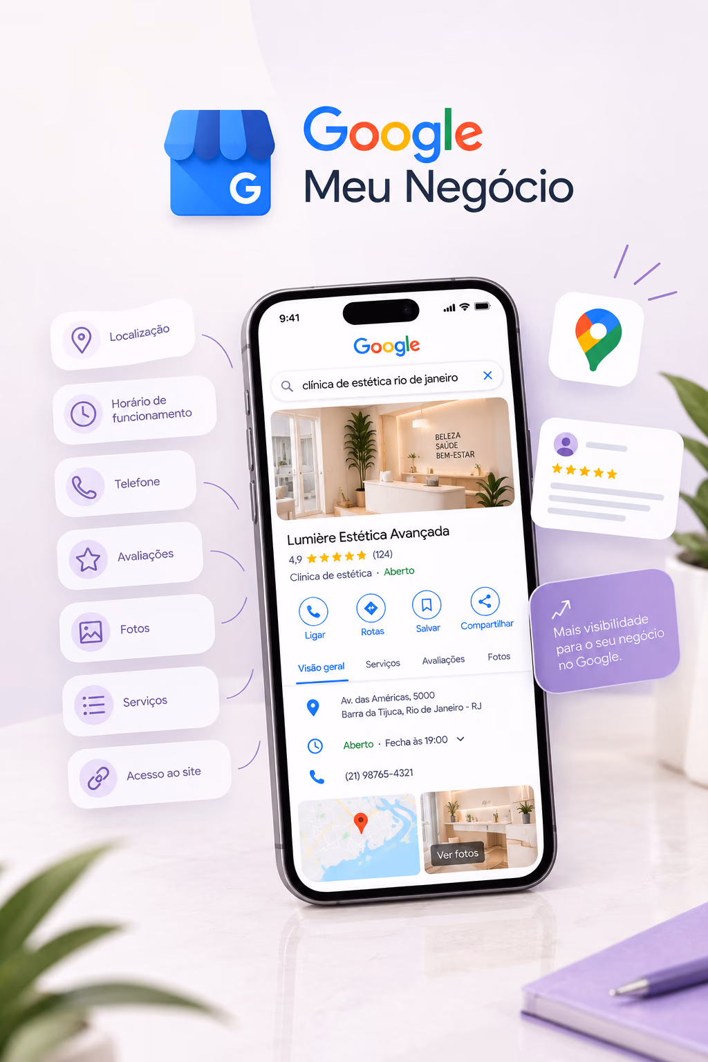 Google Meu Negócio para Empresas - Otimização de Perfil com Web em Vista