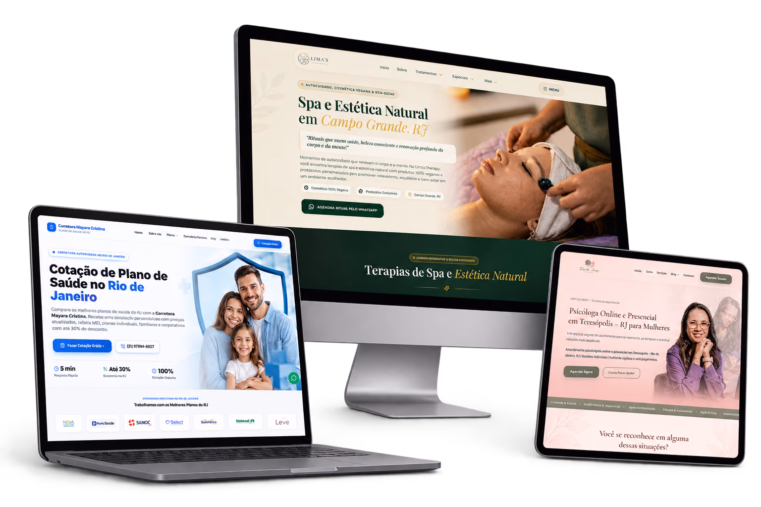 Criação de site profissional RJ - Web em Vista