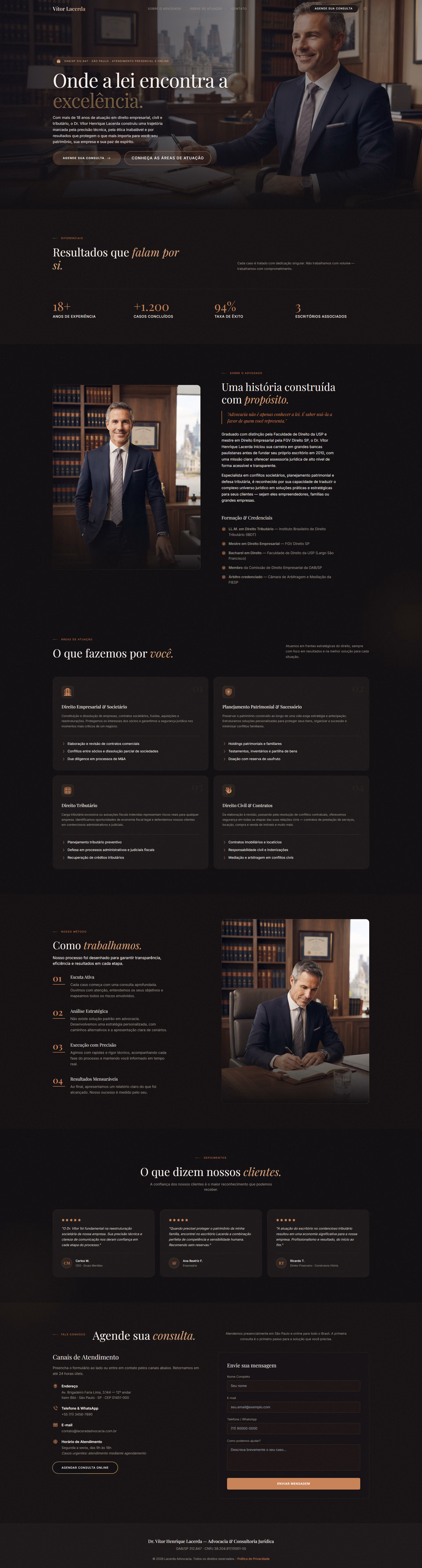 Projeto de site para advocacia e jurídico
