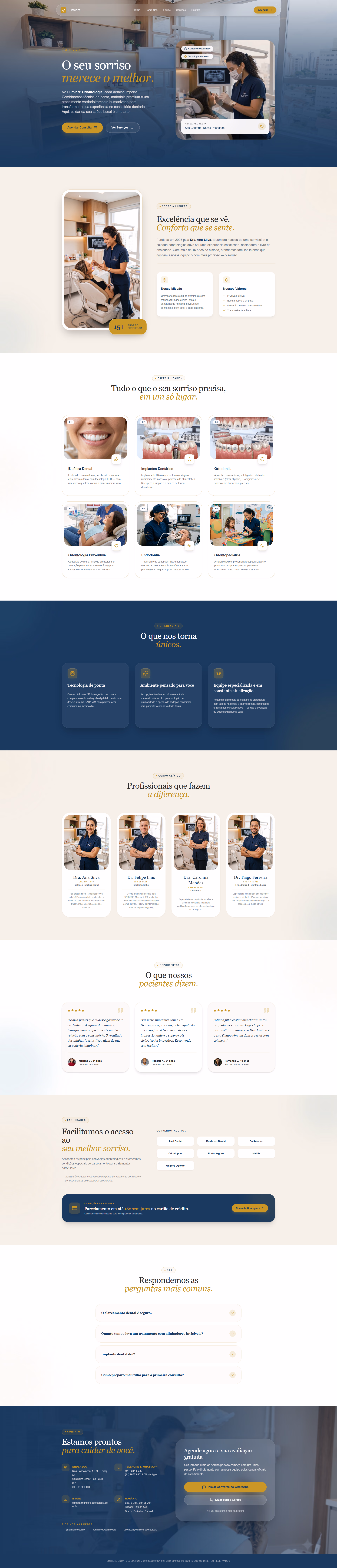 Projeto de site para clínica de odontologia